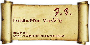 Feldhoffer Virág névjegykártya