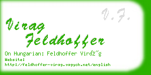 virag feldhoffer business card